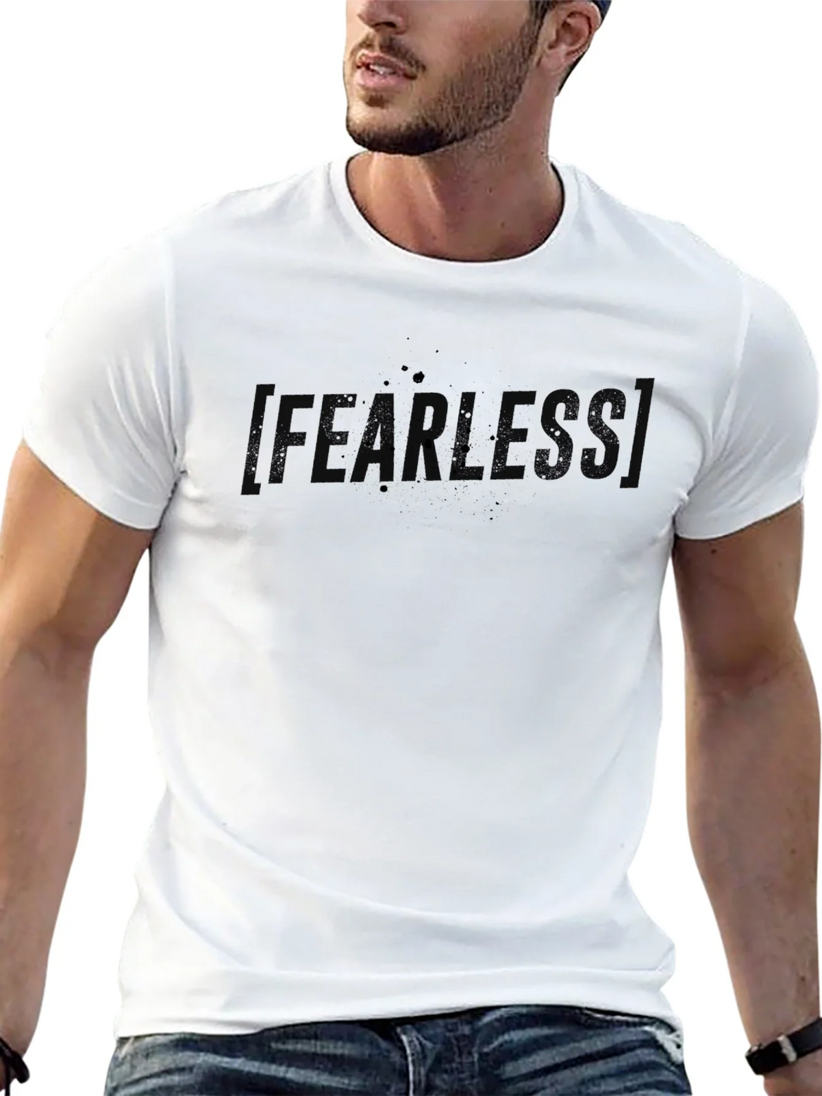 Fearless Black Graphic Tee - Mens Stylish Short Sleeve Shirt product image 12