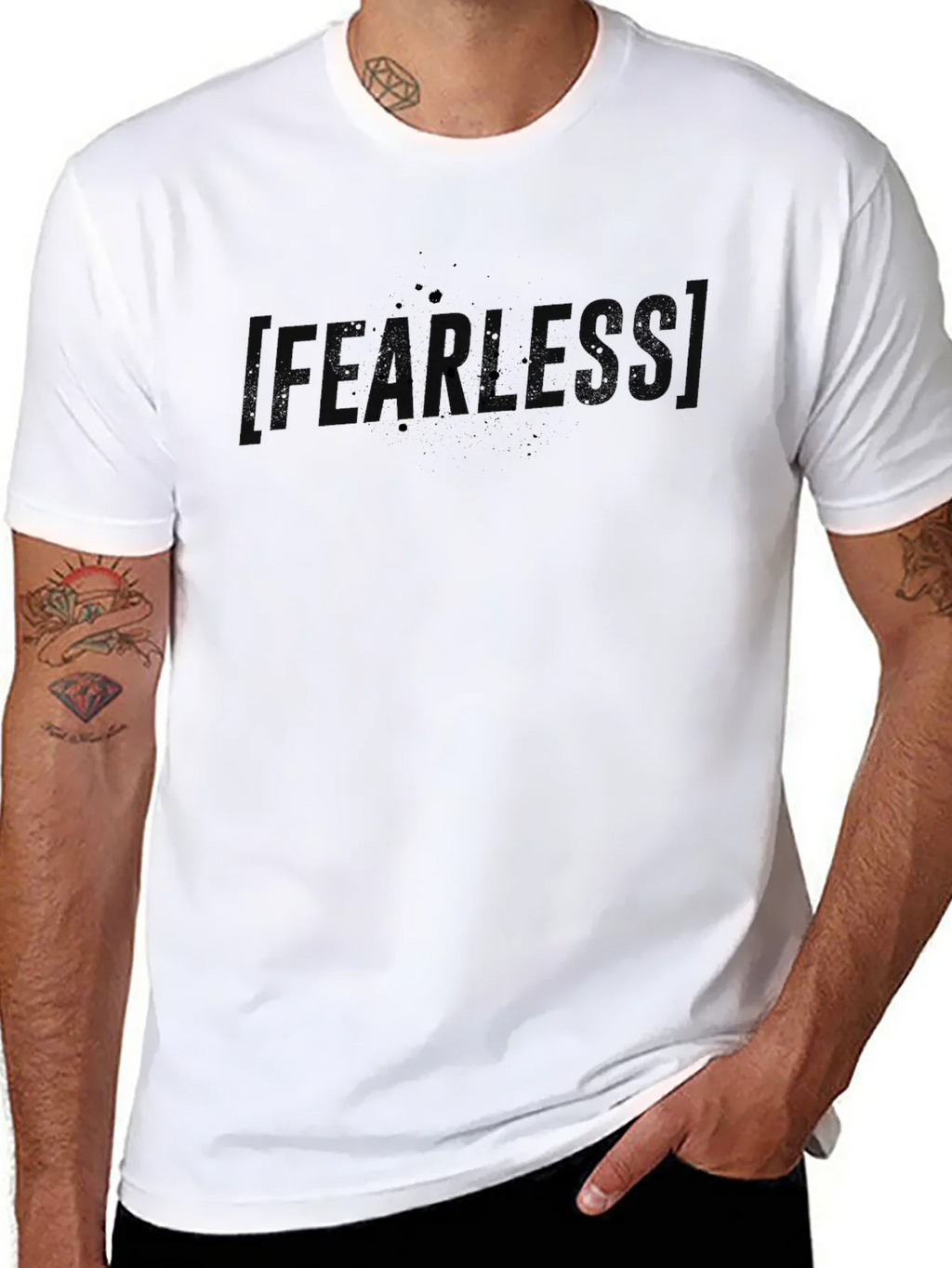Fearless Black Graphic Tee - Mens Stylish Short Sleeve Shirt product image 7