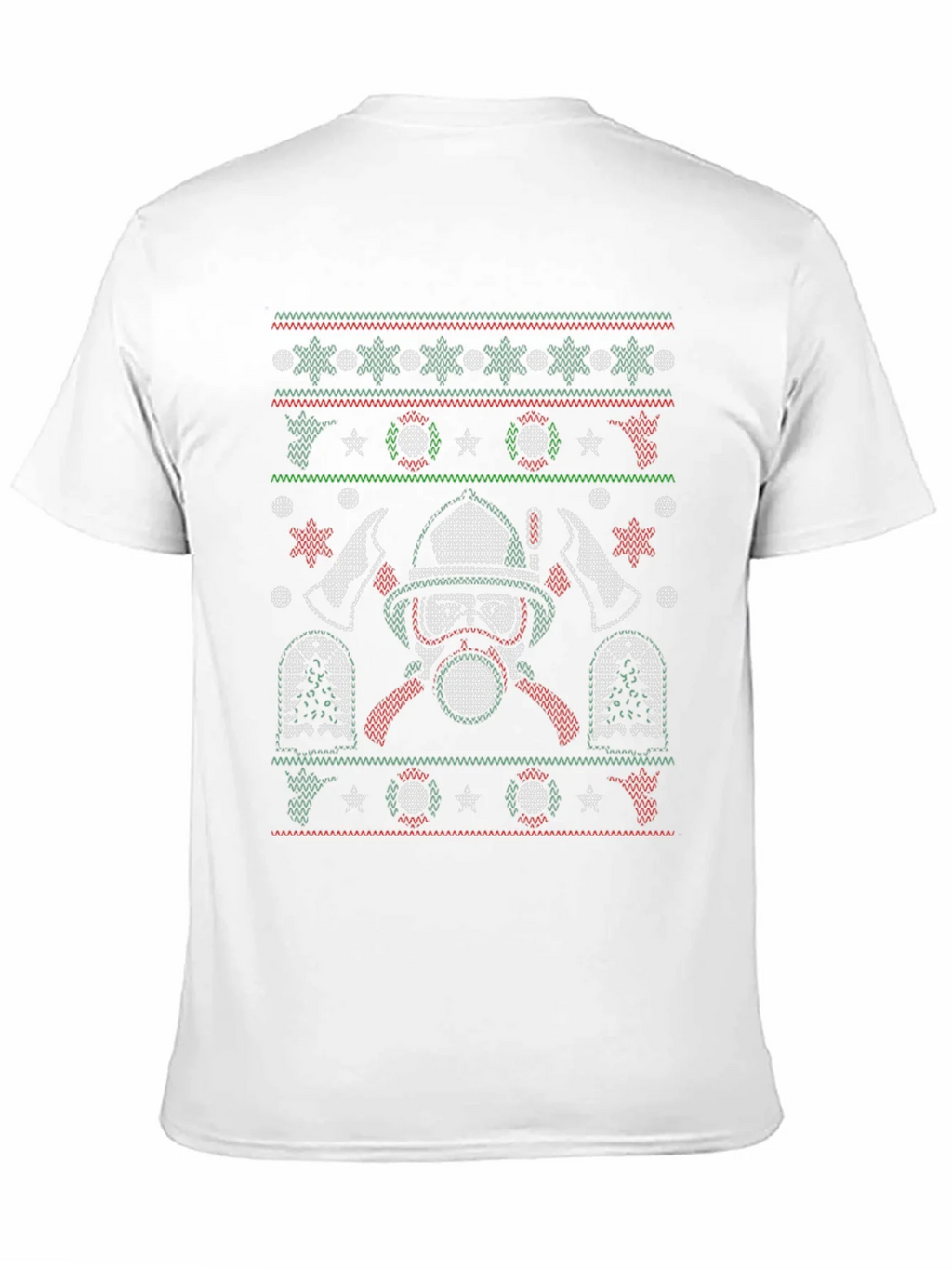 Firefighter Ugly Christmas Sweater T-Shirt product image 10