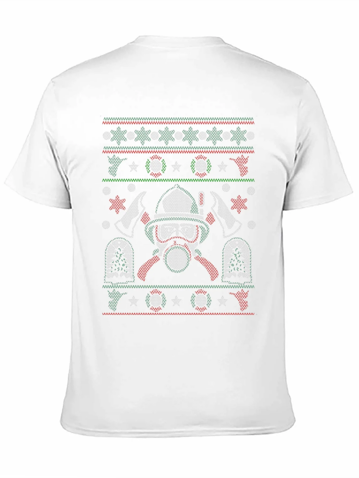 Firefighter Ugly Christmas Sweater T-Shirt product image 10