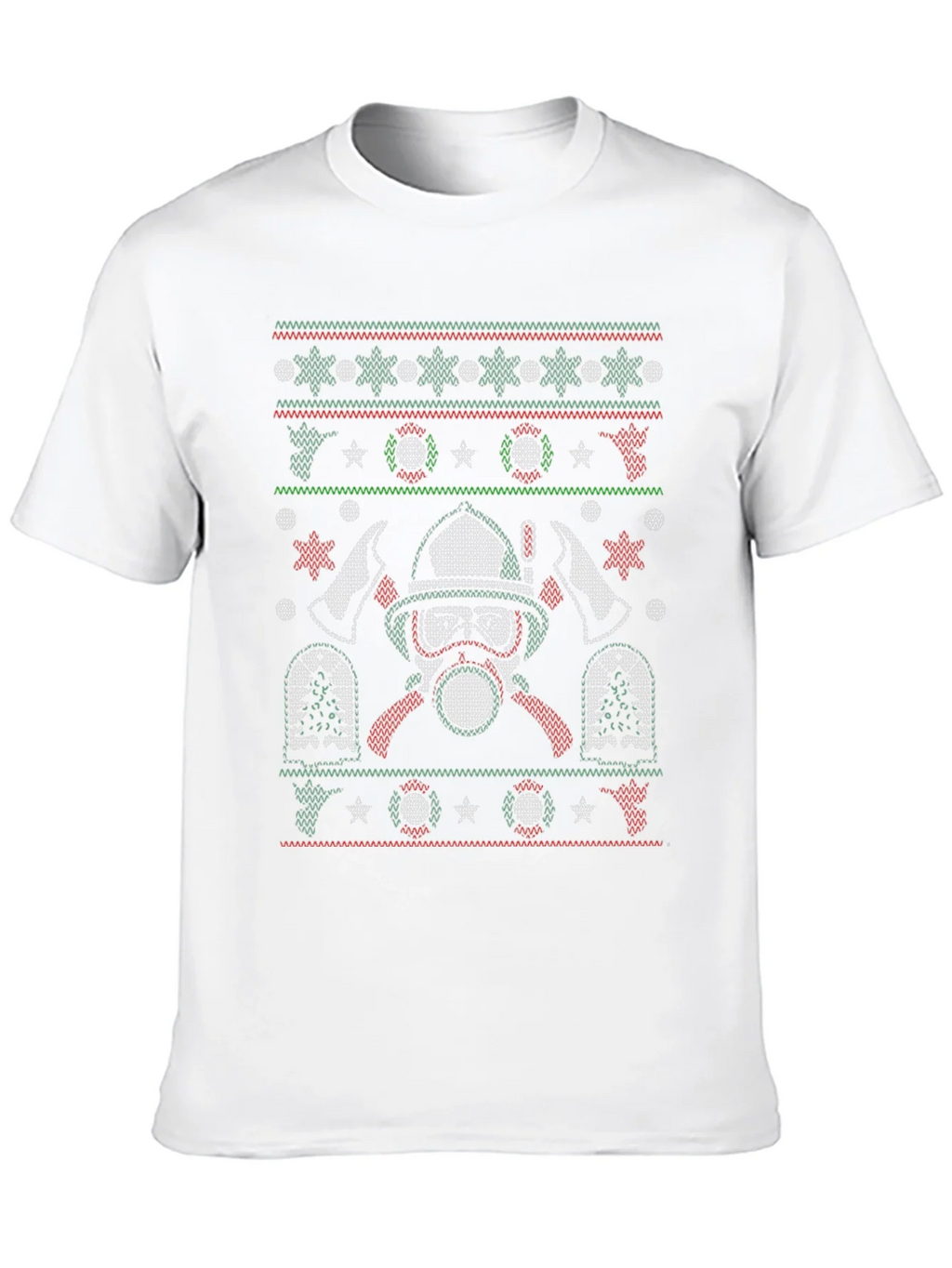 Firefighter Ugly Christmas Sweater T-Shirt product image 9