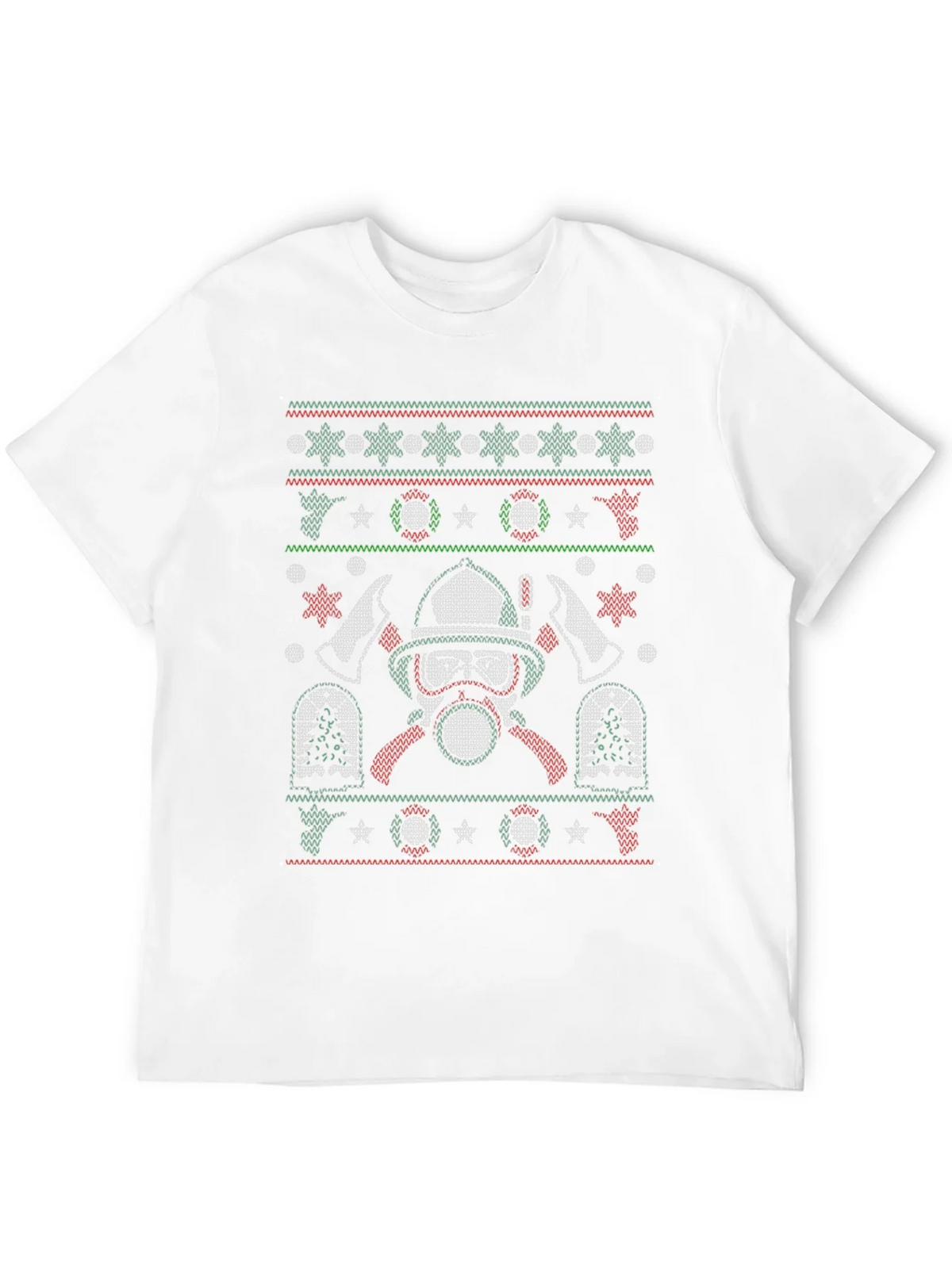 Firefighter Ugly Christmas Sweater T-Shirt product image 11