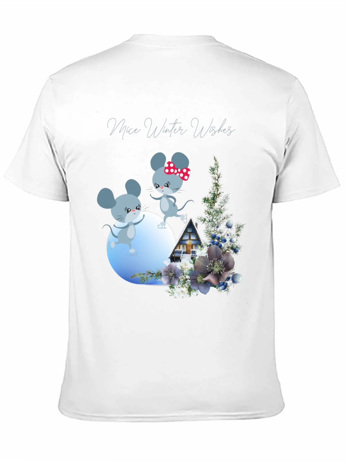Mice Winter Wishes Black Graphic T-Shirt product image 10