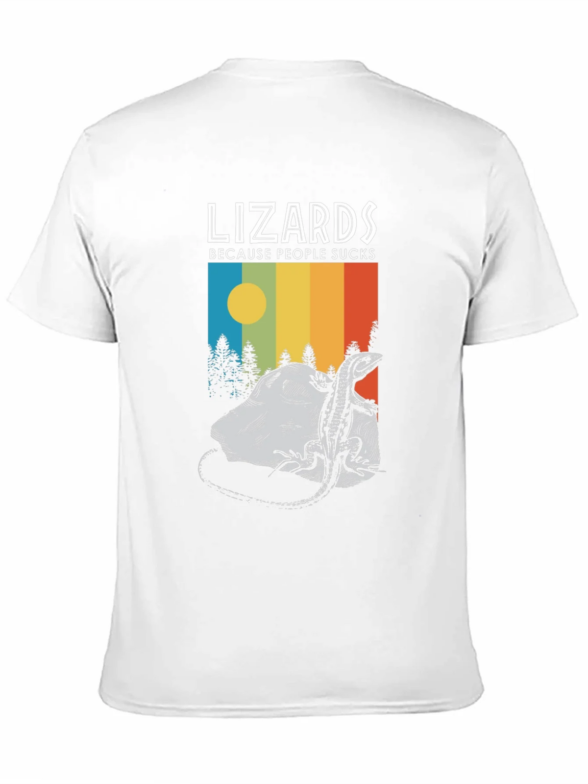 Lizards Because People Suck Black Graphic Tee product image 10