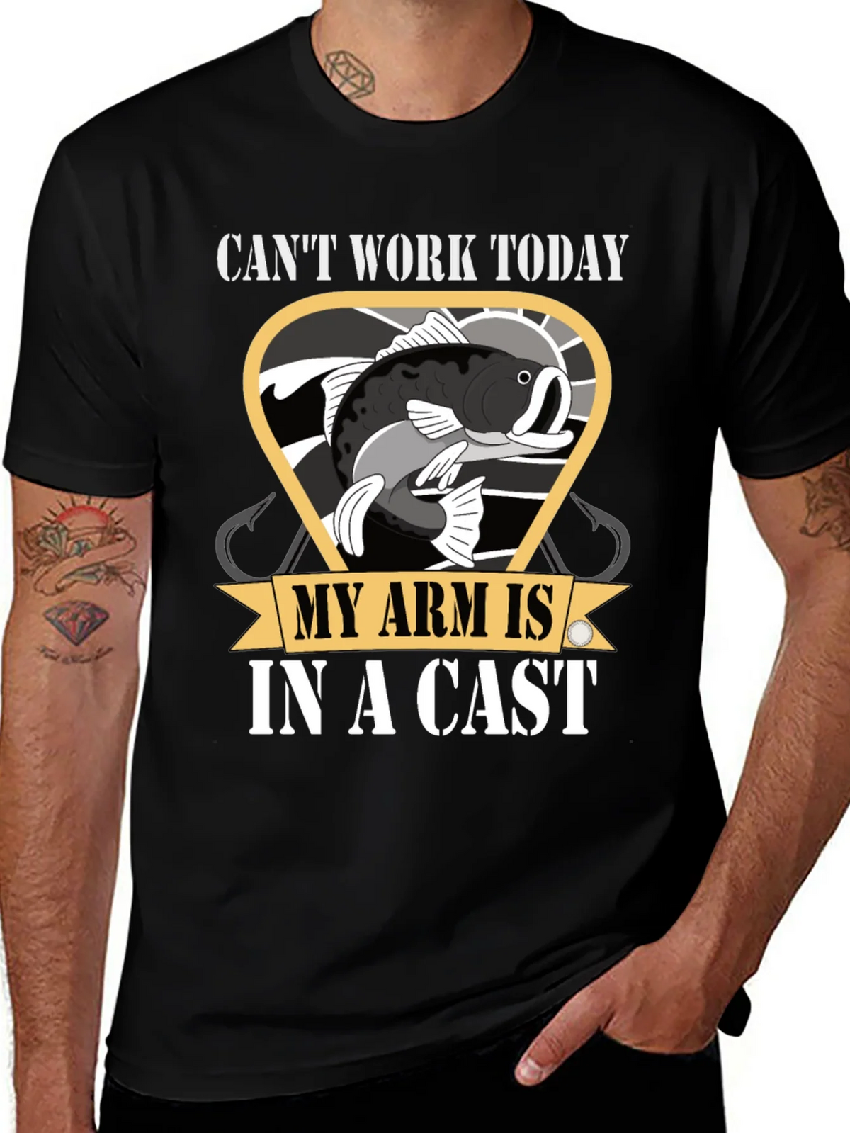Funny Fishing T-Shirt - Cant Work Today product image 1
