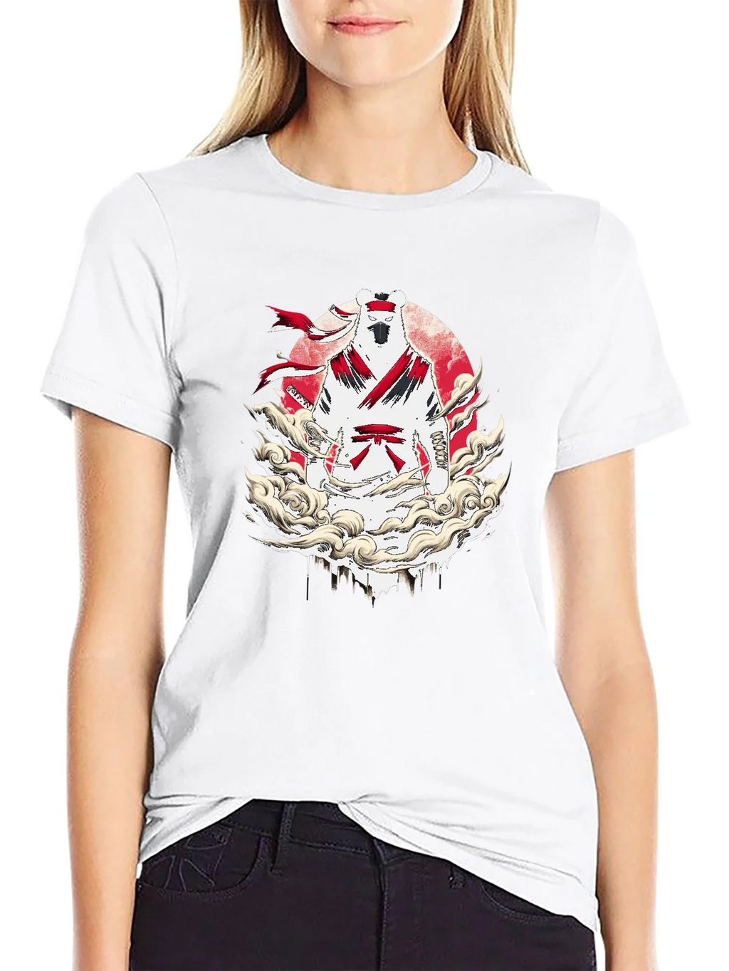 Martial Arts Bear Graphic T-Shirt - Black product image 8
