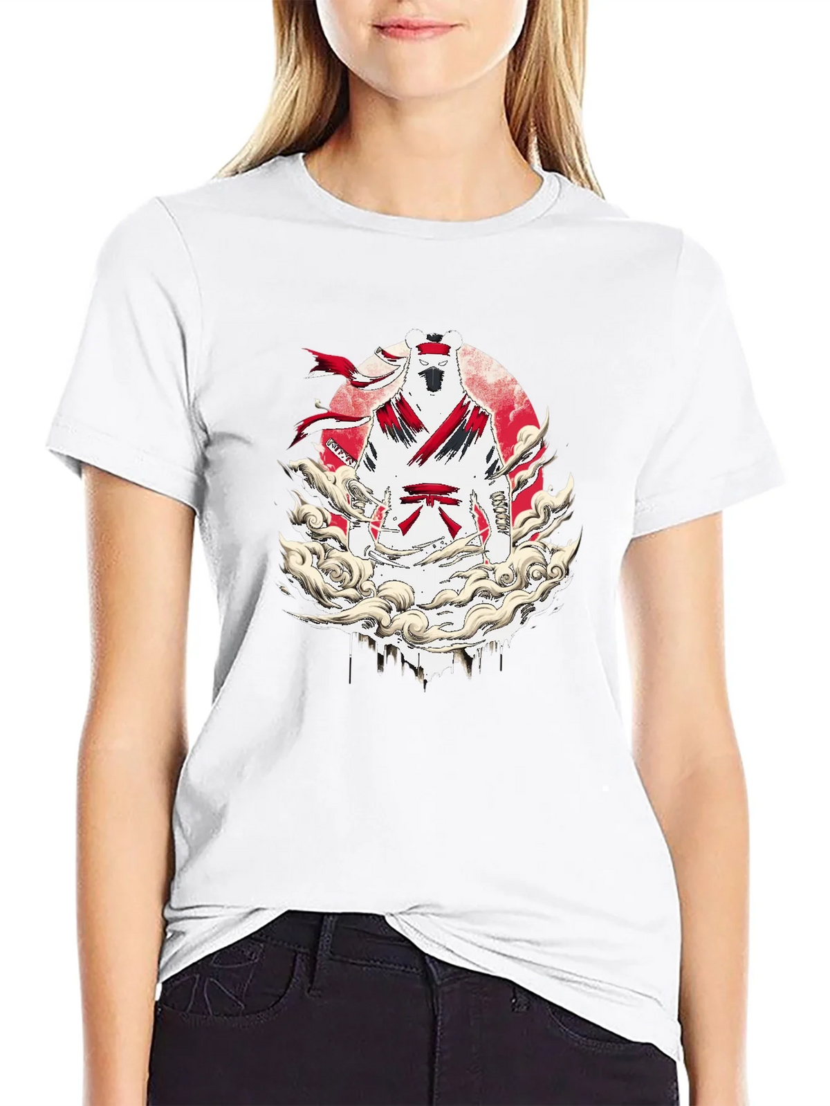 Martial Arts Bear Graphic T-Shirt - Black product image 8