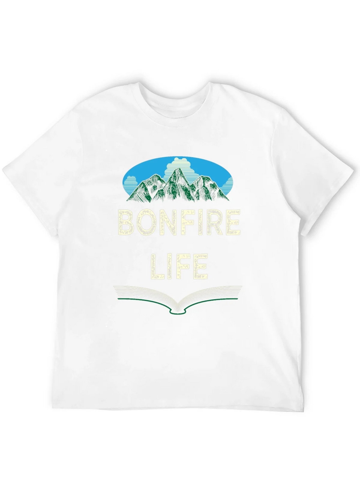 Bonfire Life Graphic T-Shirt - Mountain Scene Design product image 11