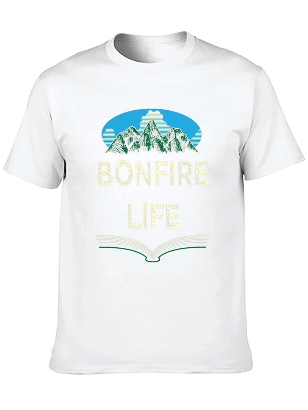 Bonfire Life Graphic T-Shirt - Mountain Scene Design product image 9