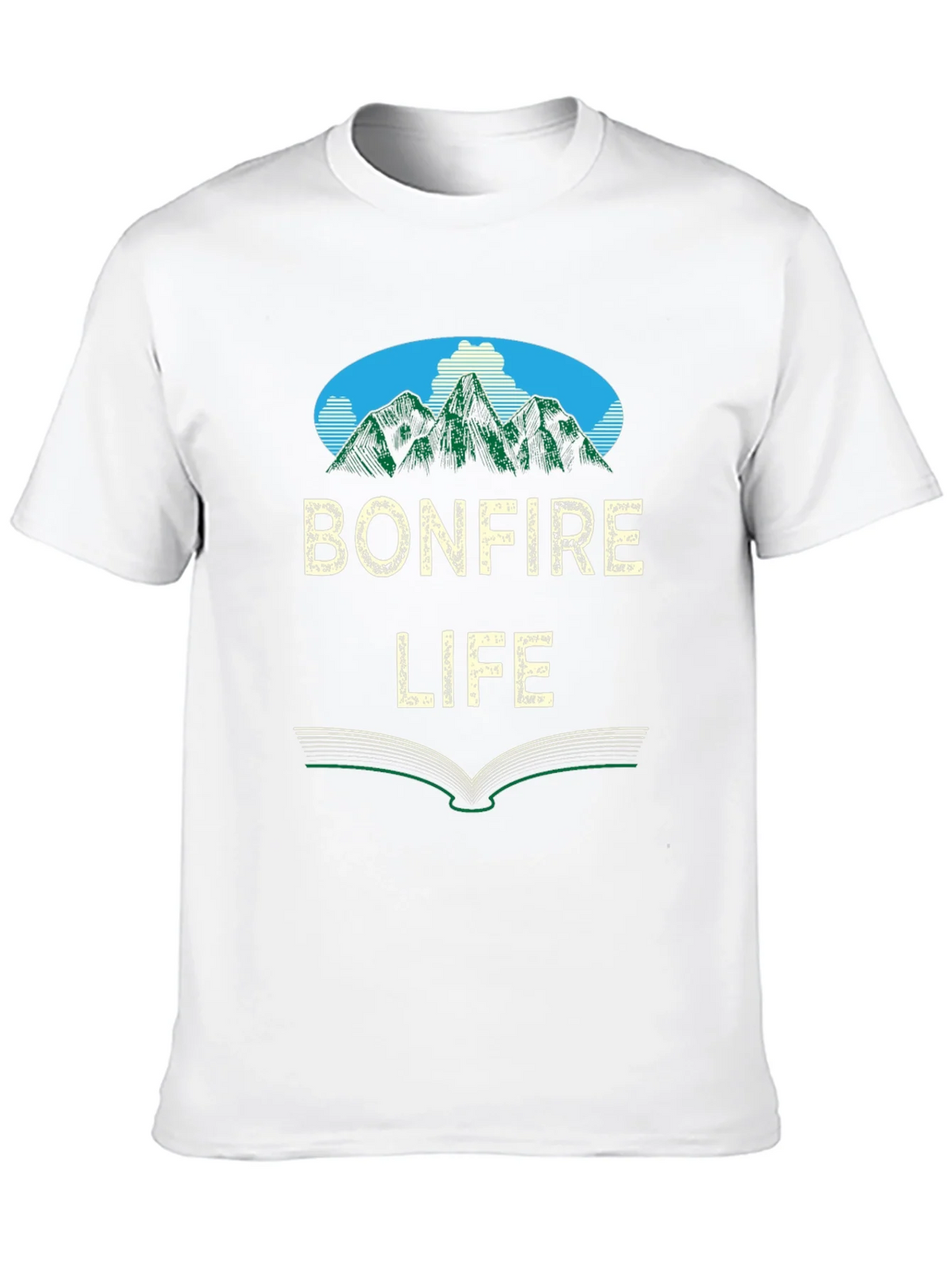Bonfire Life Graphic T-Shirt - Mountain Scene Design product image 9