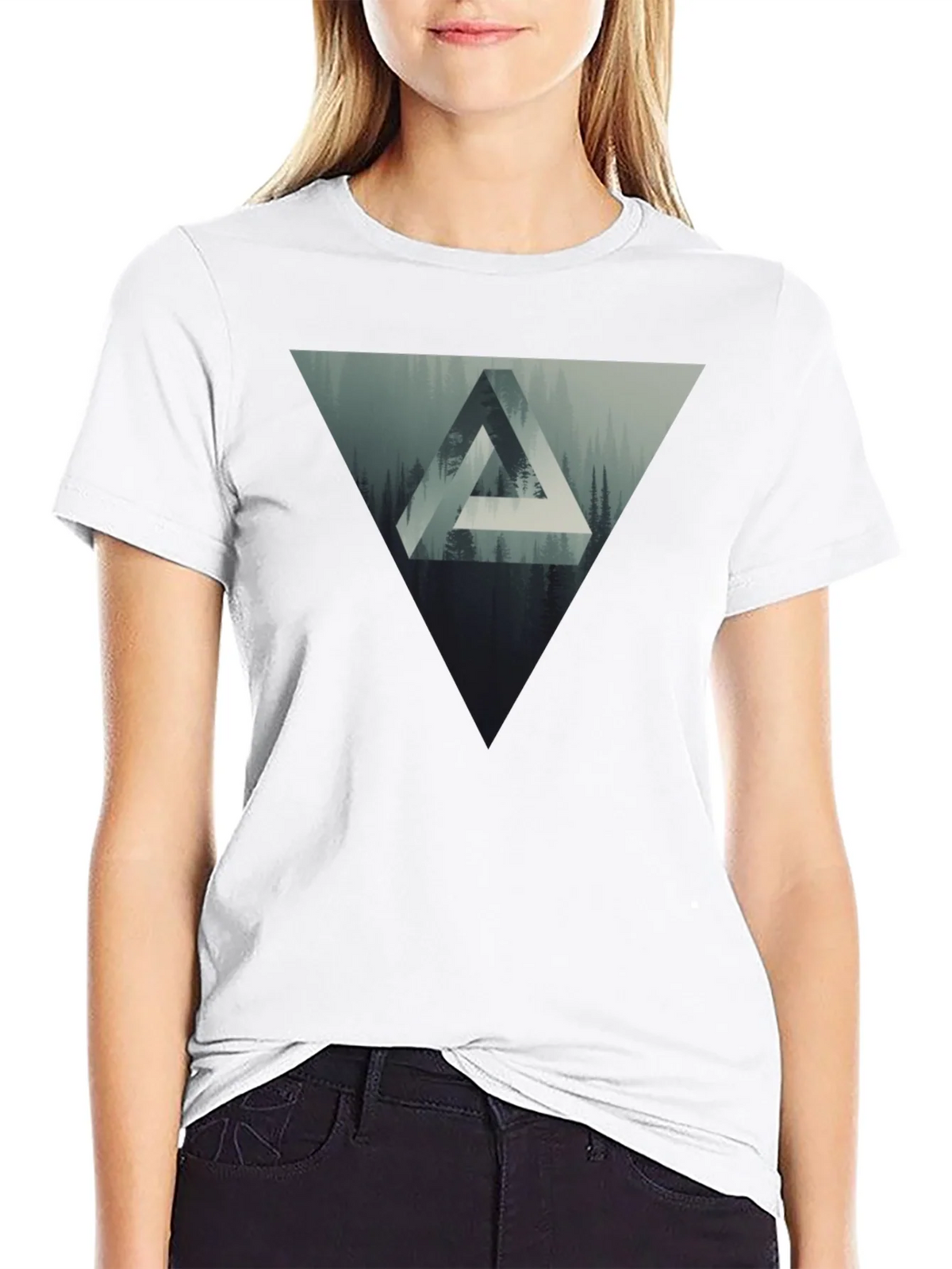 Geometric Forest Graphic T-Shirt product image 8