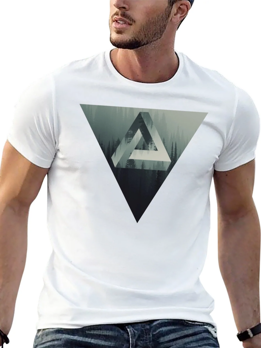 Geometric Forest Graphic T-Shirt product image 12