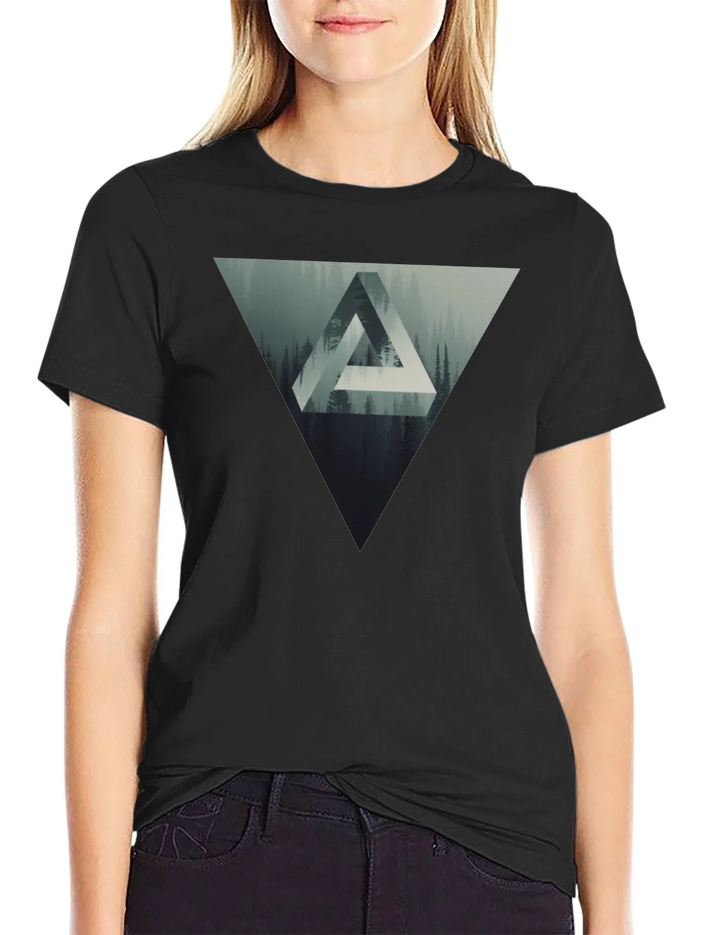 Geometric Forest Graphic T-Shirt product image 2