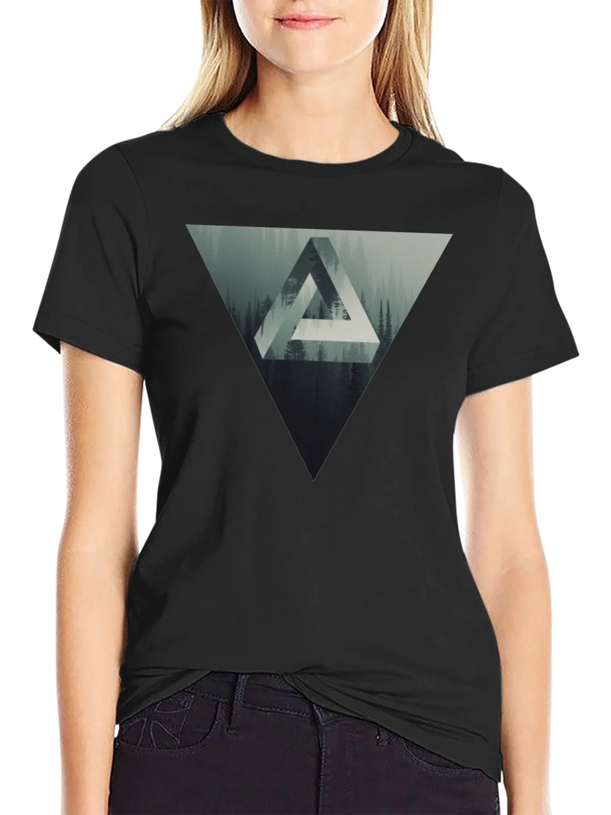 Geometric Forest Graphic T-Shirt product image 2