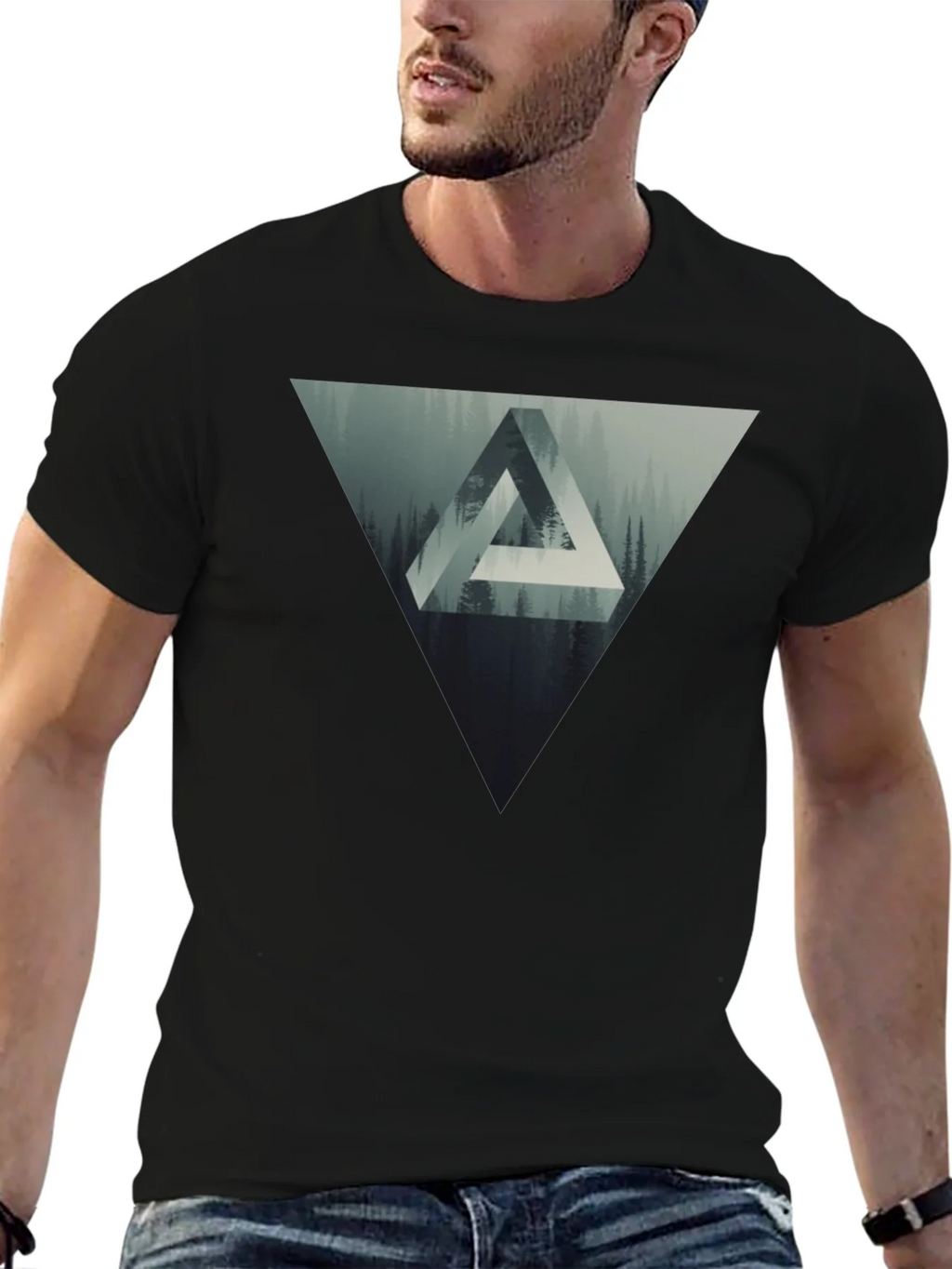 Geometric Forest Graphic T-Shirt product image 6