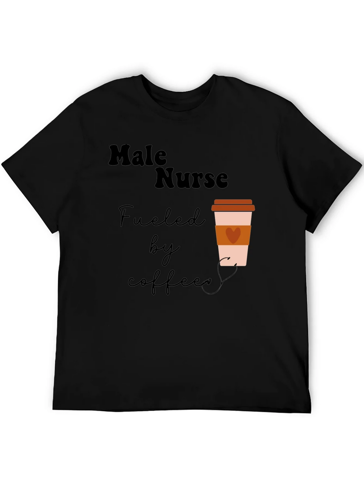Male Nurse Fuelled by Coffee Graphic T-Shirt product image 5