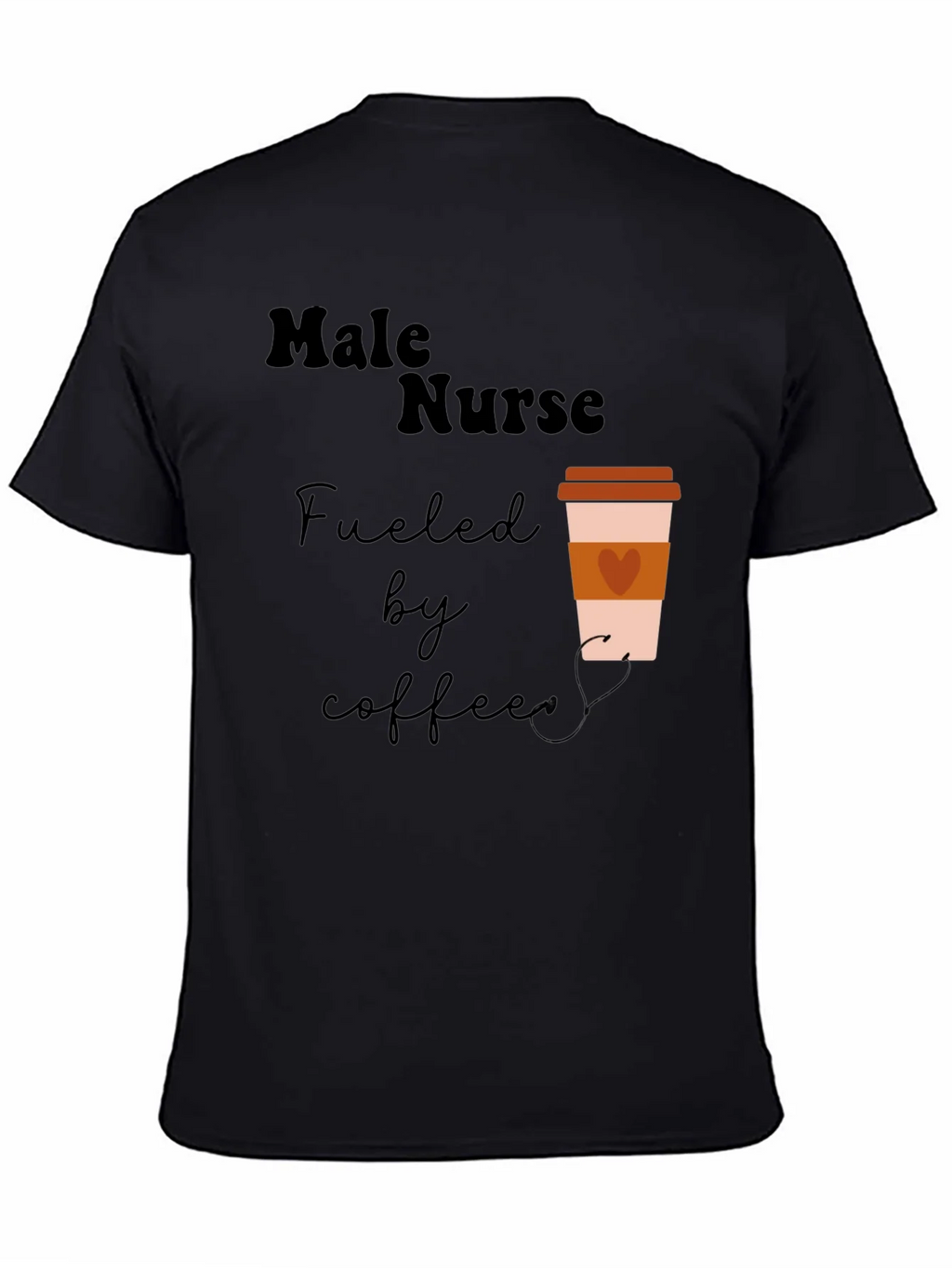 Male Nurse Fuelled by Coffee Graphic T-Shirt product image 4