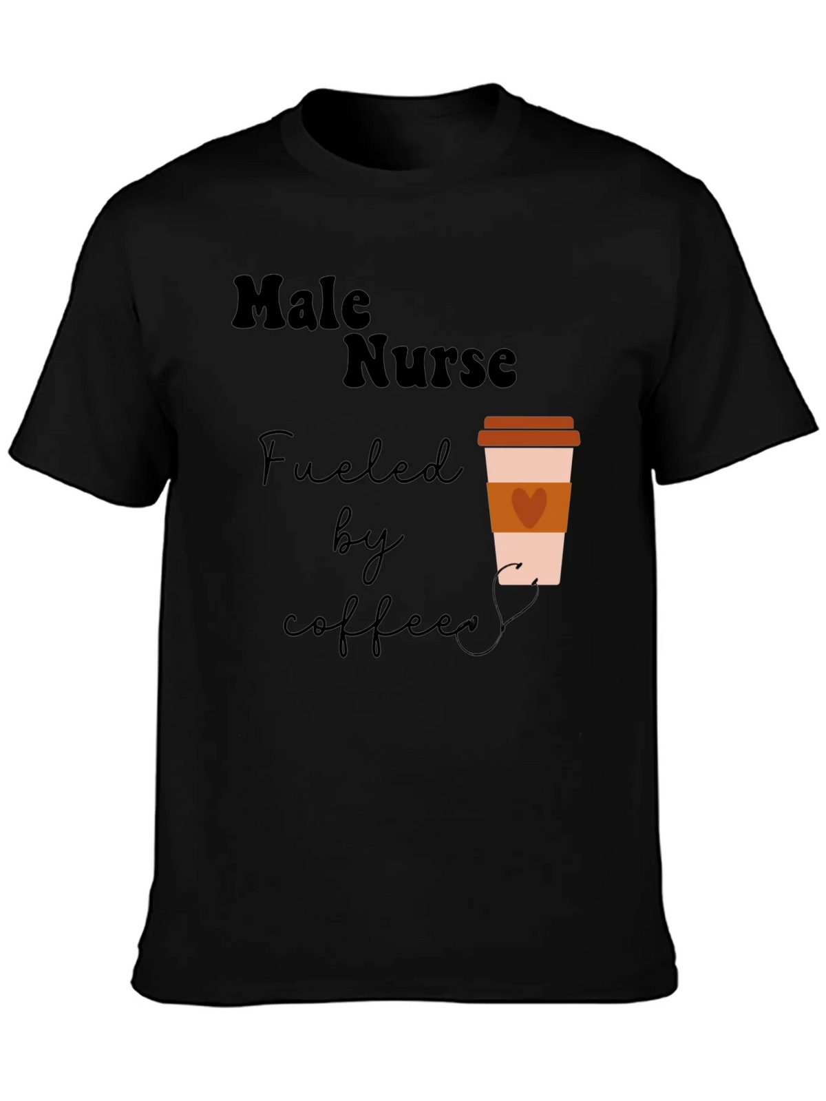 Male Nurse Fuelled by Coffee Graphic T-Shirt product image 3