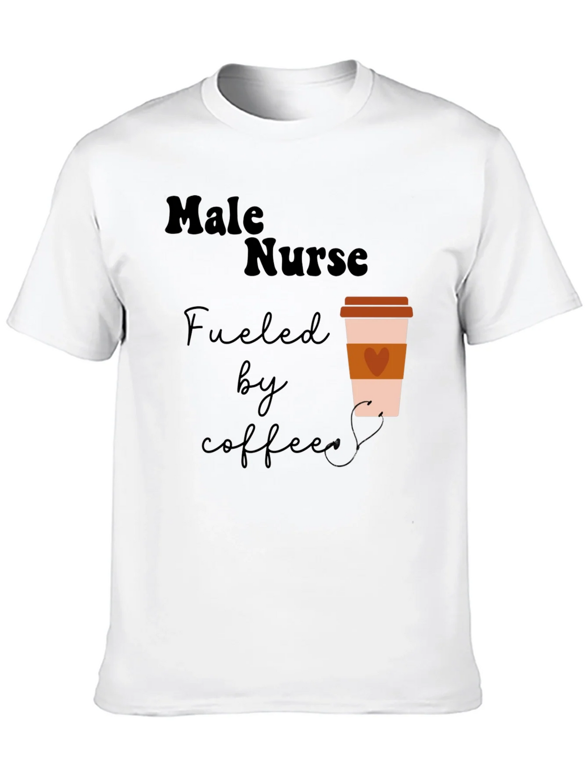 Male Nurse Fuelled by Coffee Graphic T-Shirt product image 9