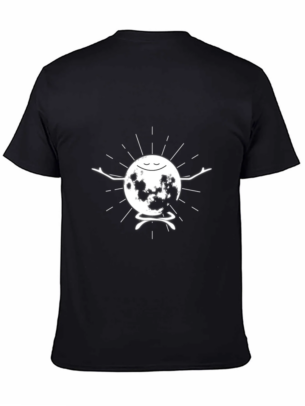 Meditating Moon Graphic T-Shirt - Black product image 4