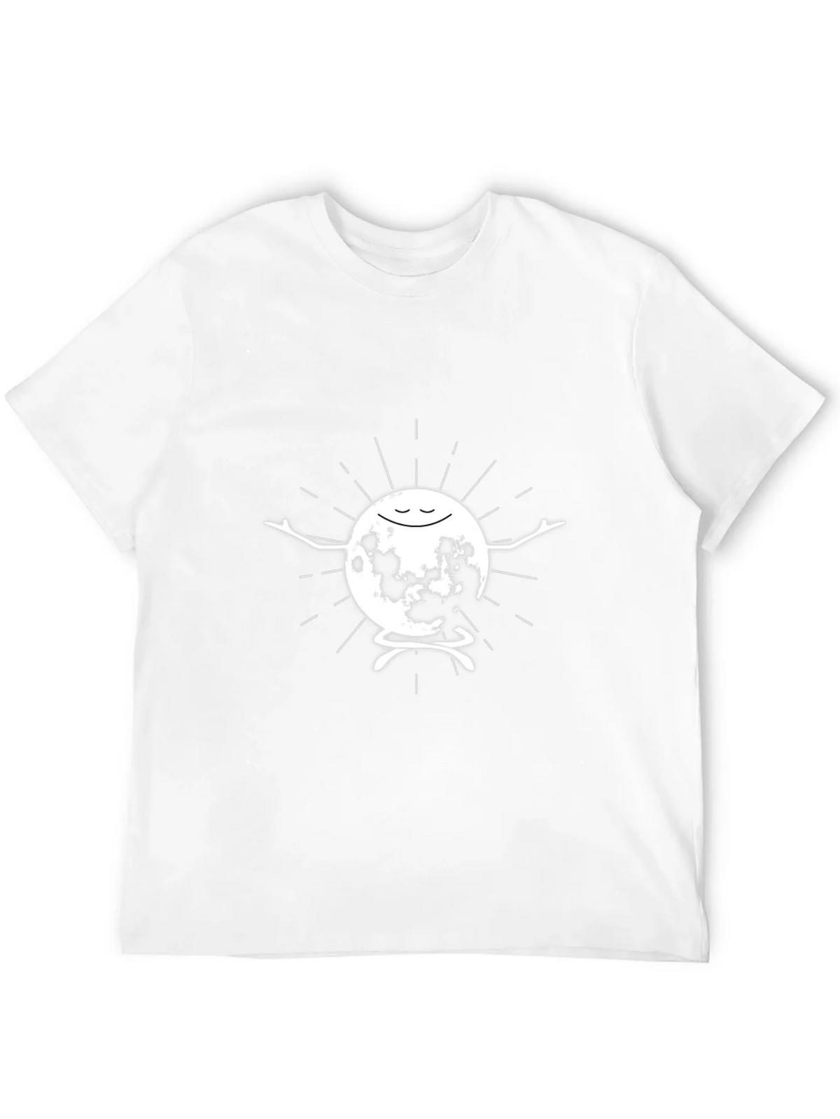 Meditating Moon Graphic T-Shirt - Black product image 11
