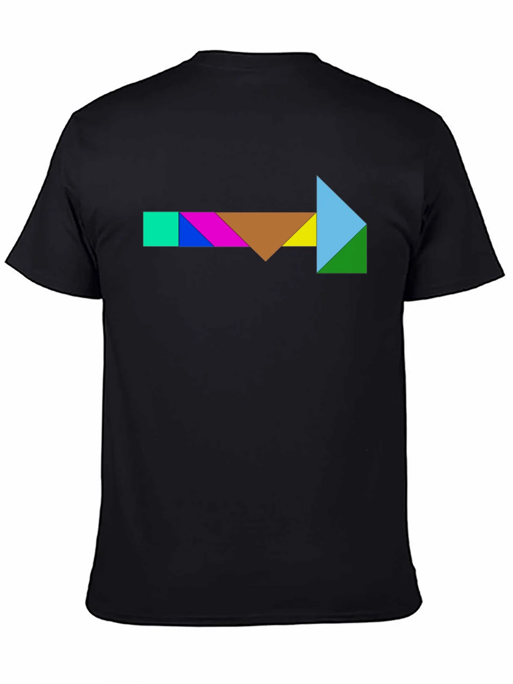 Geometric Tangram Arrow T-Shirt - Unique Design product image 3
