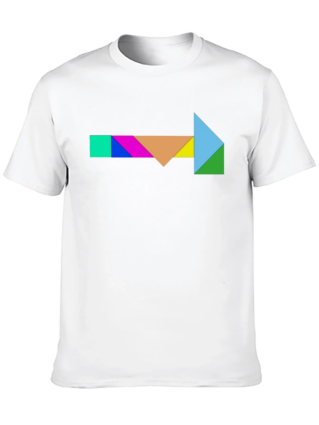 Geometric Tangram Arrow T-Shirt - Unique Design product image 6