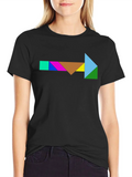 Geometric Tangram Arrow T-Shirt - Unique Design product image 1