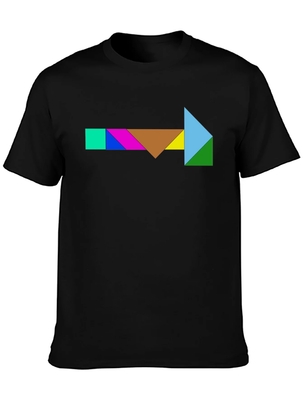 Geometric Tangram Arrow T-Shirt - Unique Design product image 2