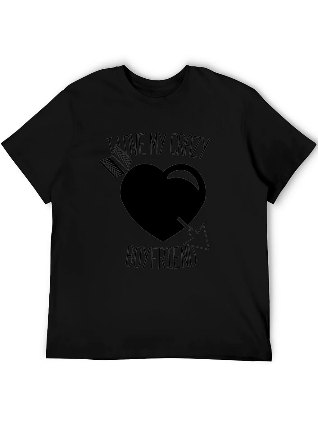I Love My Crazy Boyfriend Graphic T-Shirt product image 5