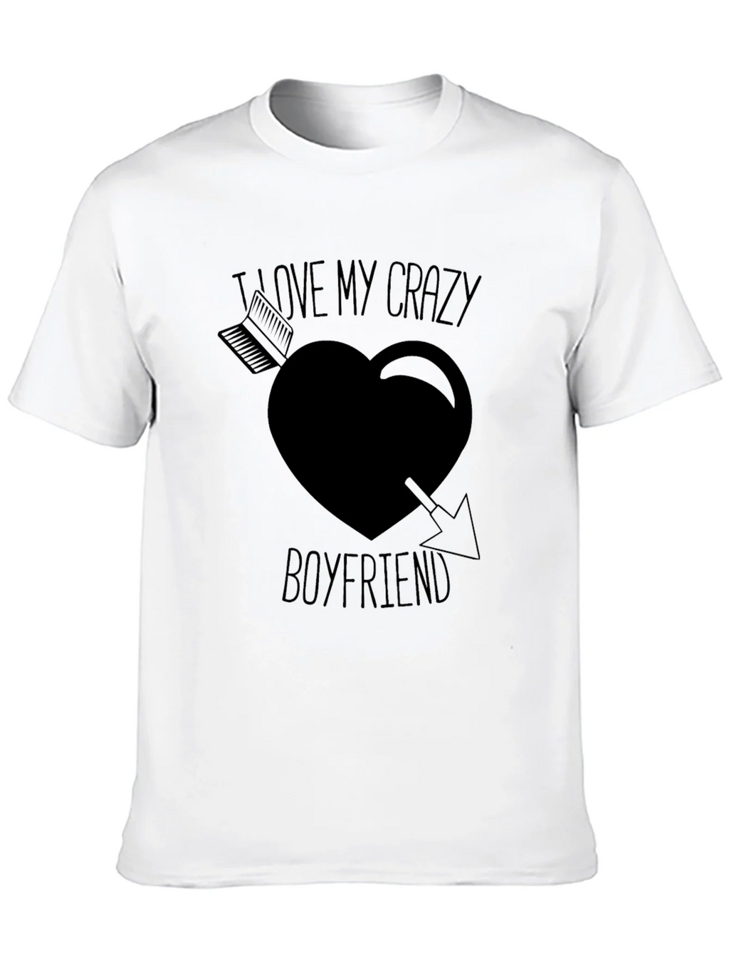 I Love My Crazy Boyfriend Graphic T-Shirt product image 9