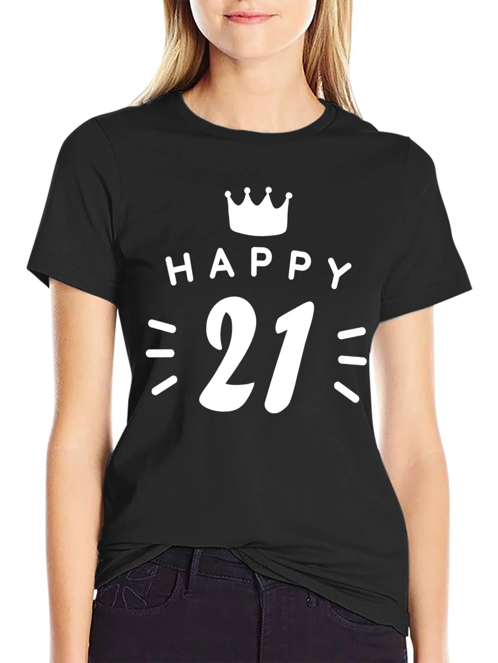 Happy 21st Birthday T-Shirt Crown Graphic Tee product image 2