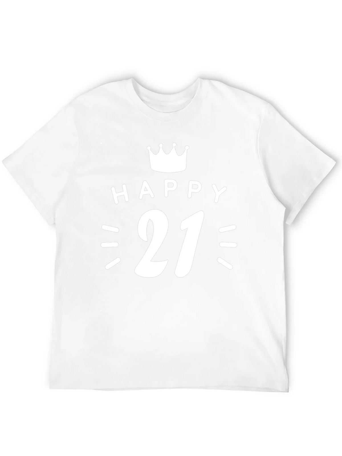Happy 21st Birthday T-Shirt Crown Graphic Tee product image 11