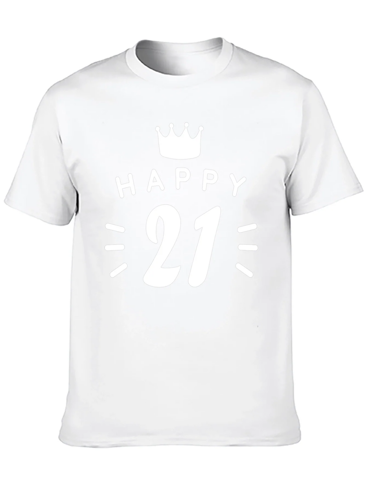 Happy 21st Birthday T-Shirt Crown Graphic Tee product image 9