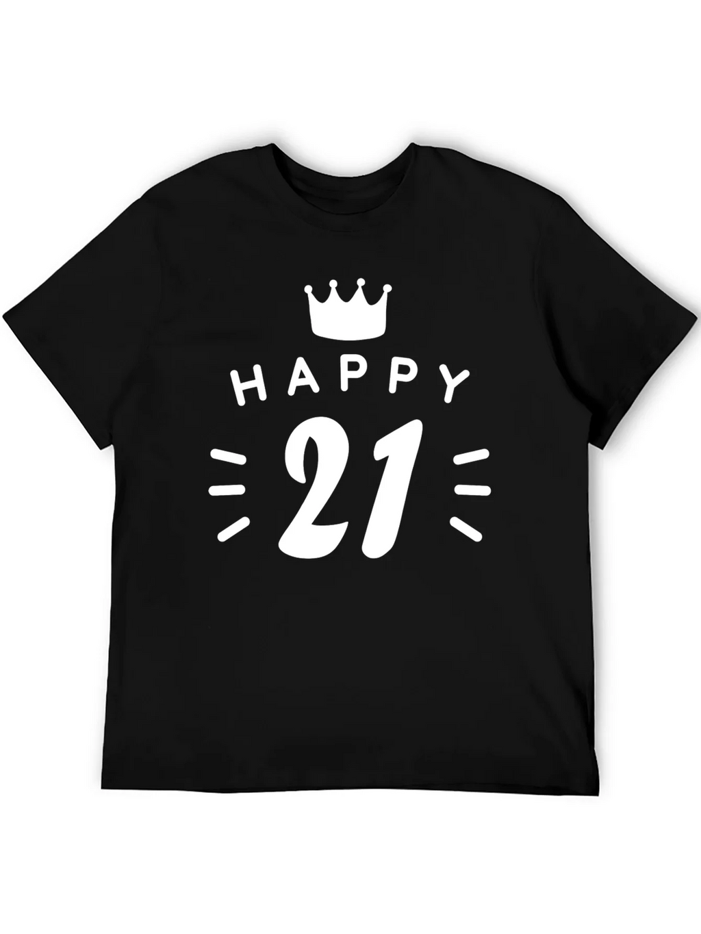Happy 21st Birthday T-Shirt Crown Graphic Tee product image 5