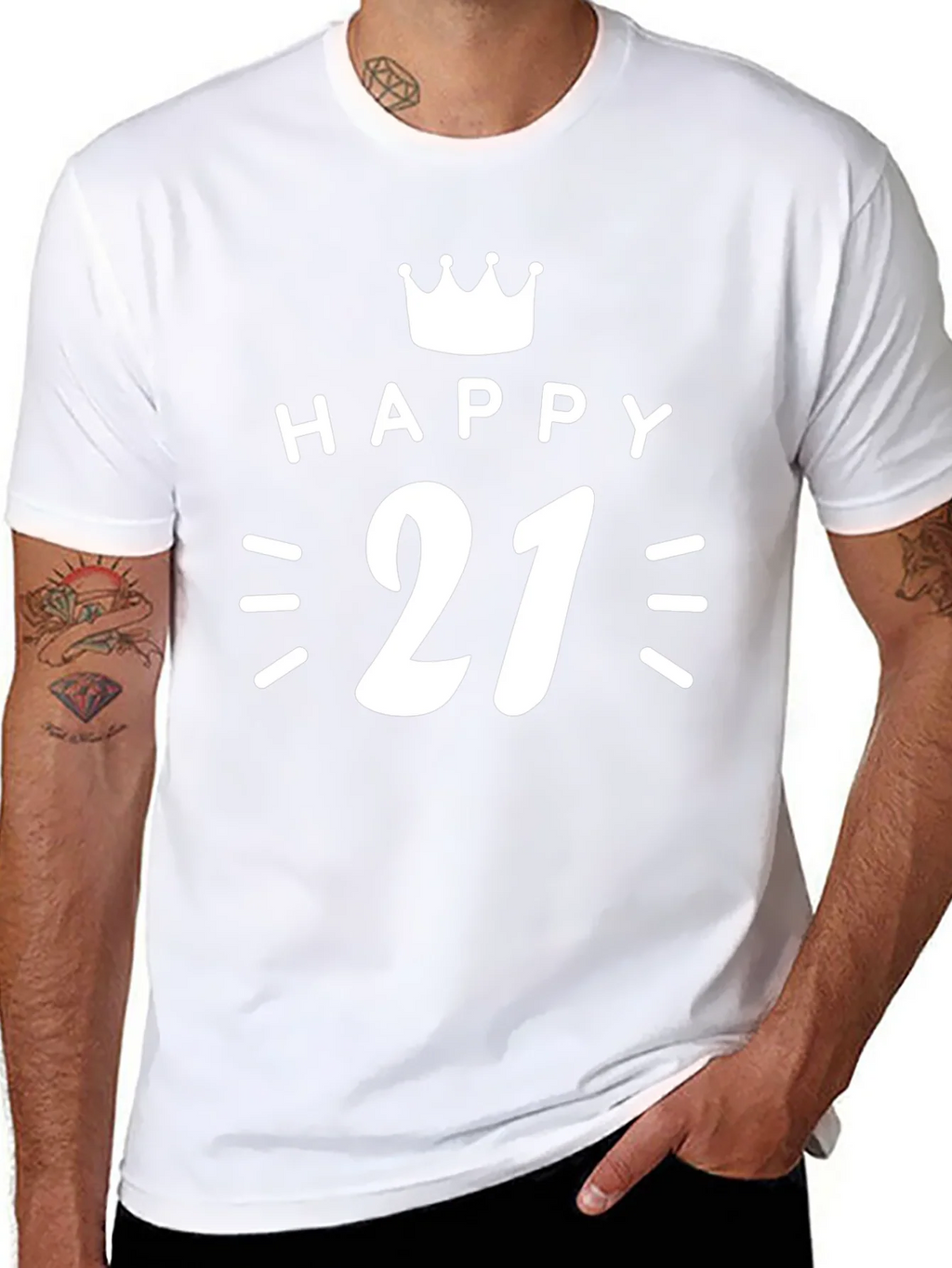 Happy 21st Birthday T-Shirt Crown Graphic Tee product image 7
