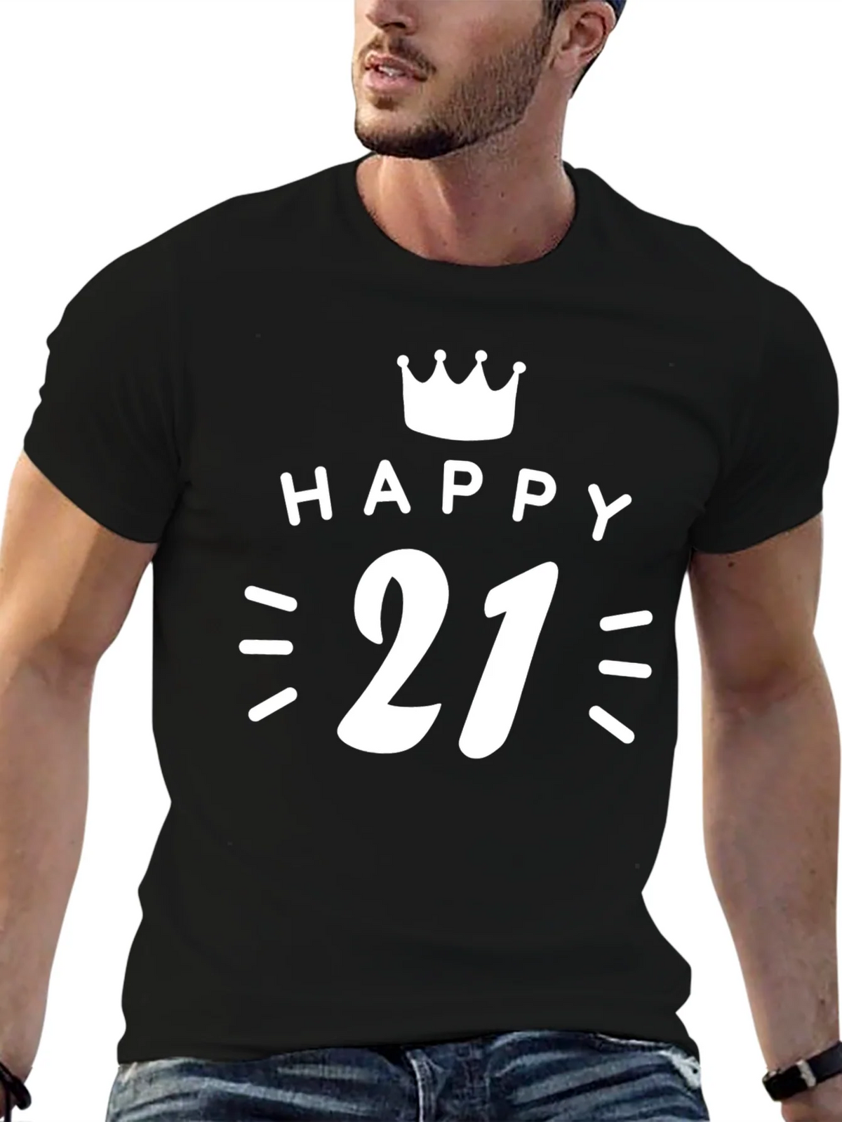 Happy 21st Birthday T-Shirt Crown Graphic Tee product image 6