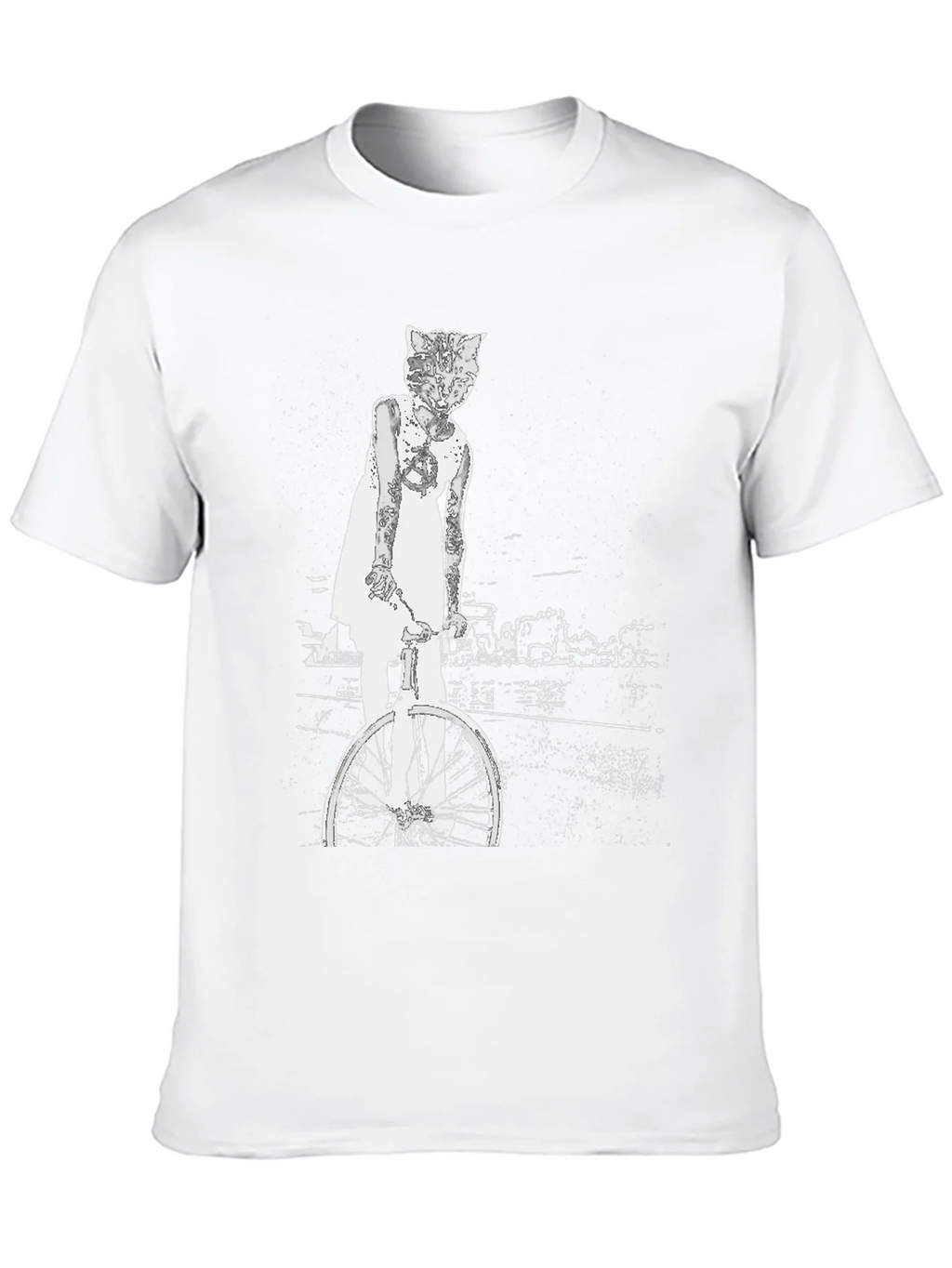 Cat Girl Bicycle Graphic T-Shirt product image 9