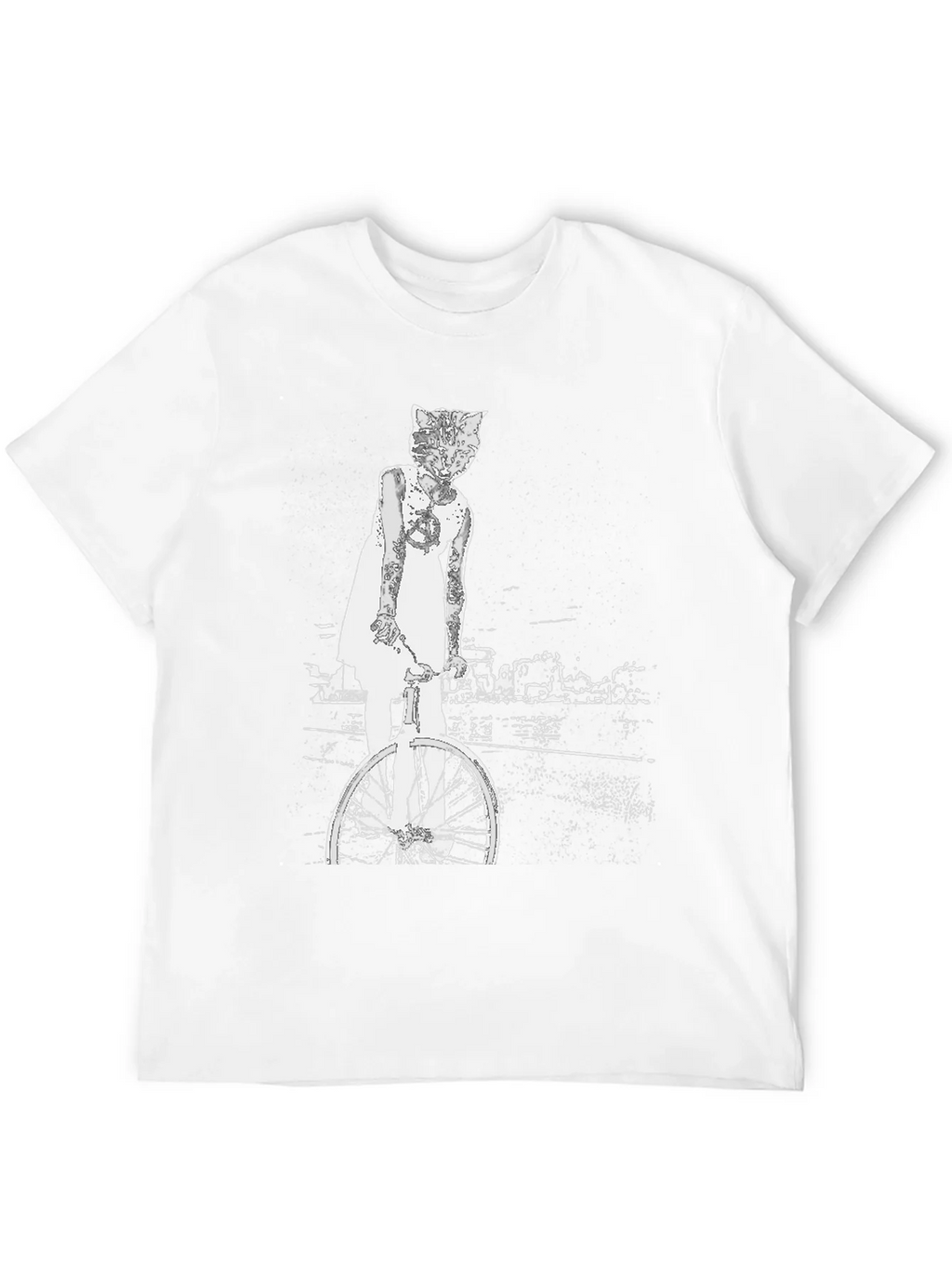 Cat Girl Bicycle Graphic T-Shirt product image 11