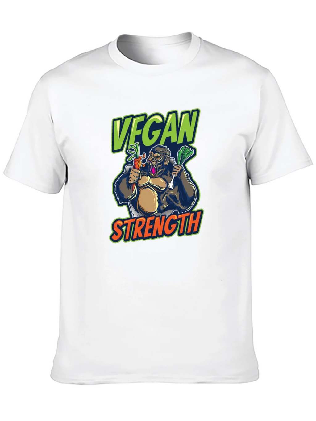 Vegan Strength Gorilla T-Shirt - Black product image 9