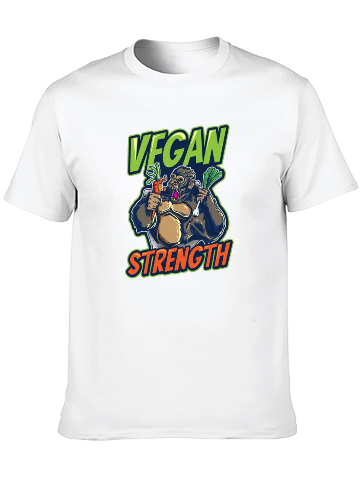 Vegan Strength Gorilla T-Shirt - Black product image 9