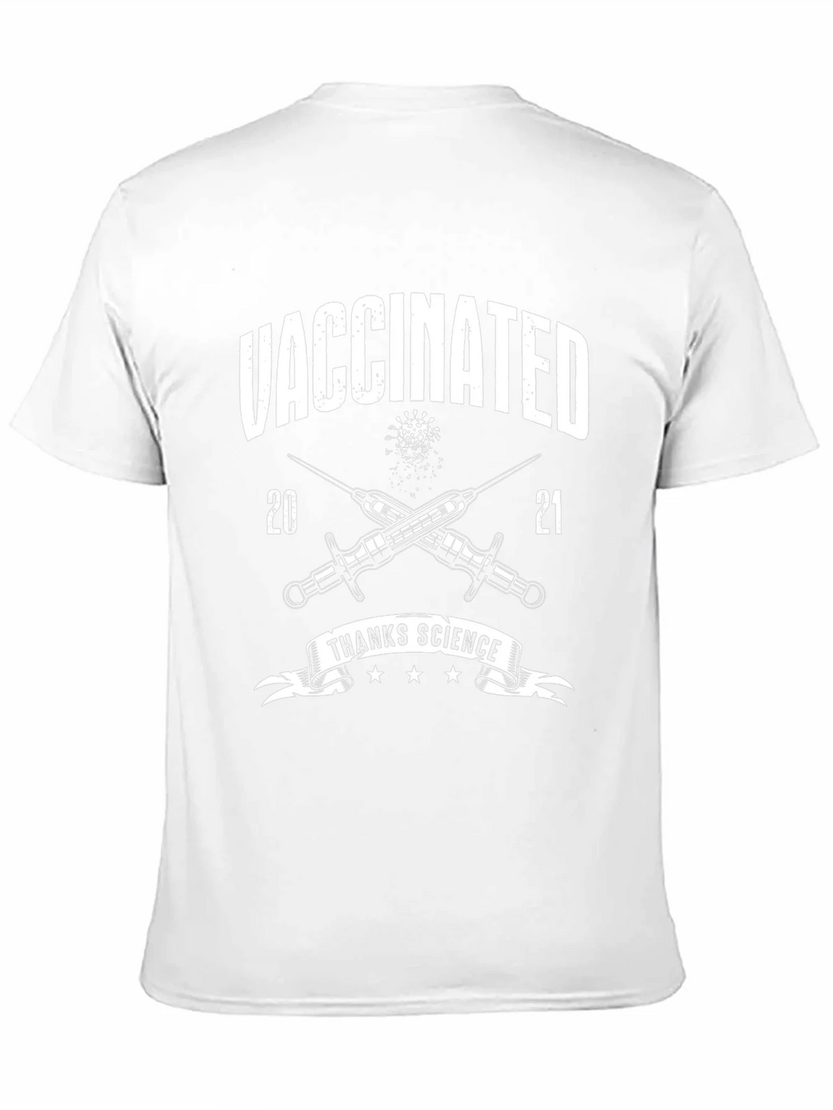 Vaccinated Thanks Science Black T-Shirt product image 10