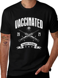 Vaccinated Thanks Science Black T-Shirt product image 1