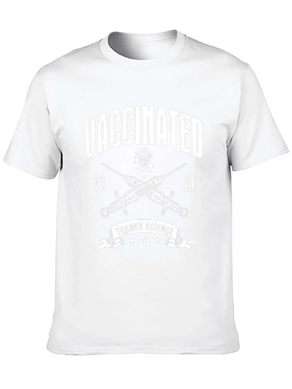 Vaccinated Thanks Science Black T-Shirt product image 9