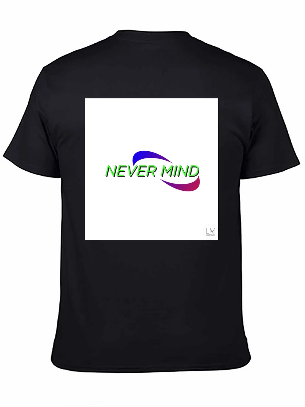 Never Mind Graphic Black T-Shirt product image 4