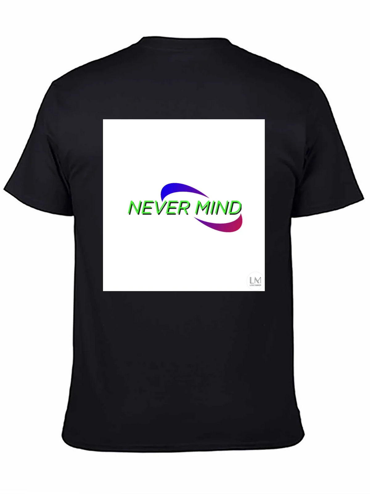 Never Mind Graphic Black T-Shirt product image 4