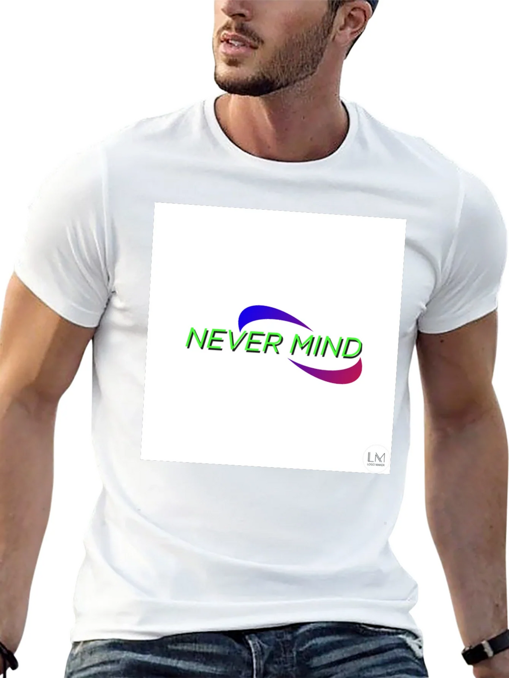 Never Mind Graphic Black T-Shirt product image 12