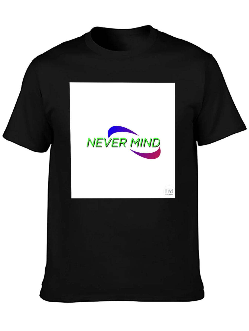 Never Mind Graphic Black T-Shirt product image 3