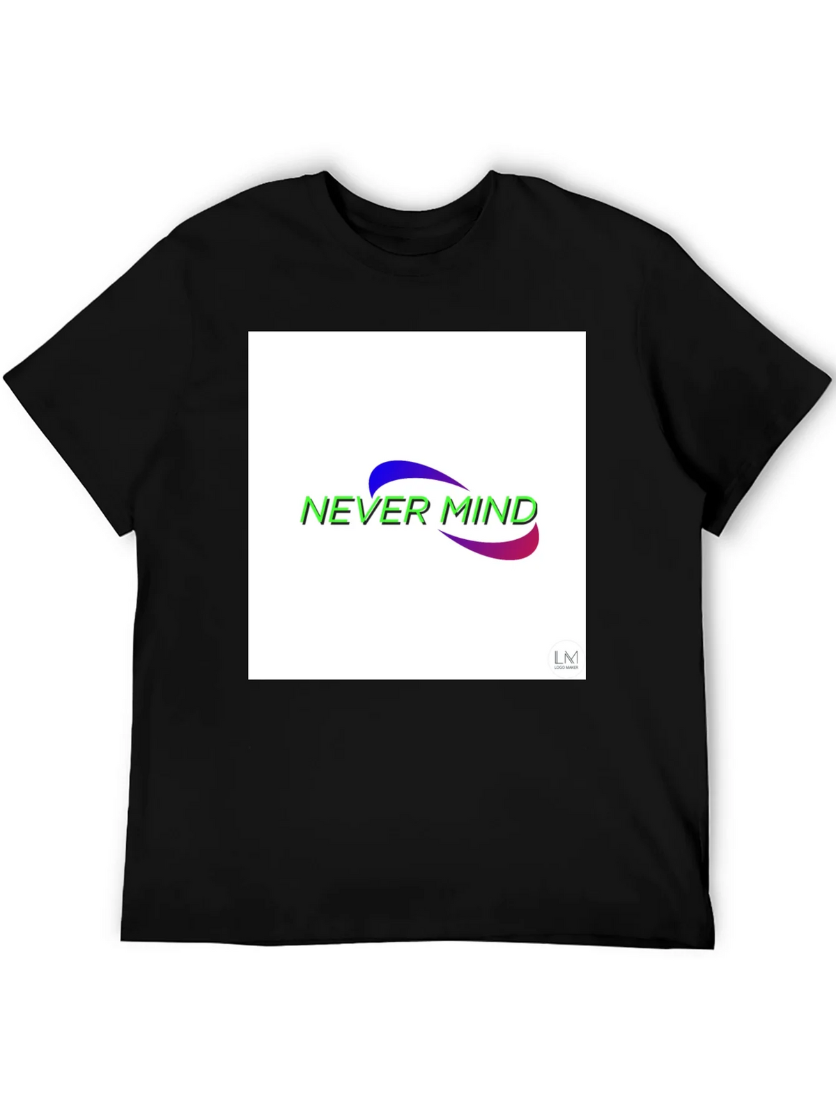 Never Mind Graphic Black T-Shirt product image 5