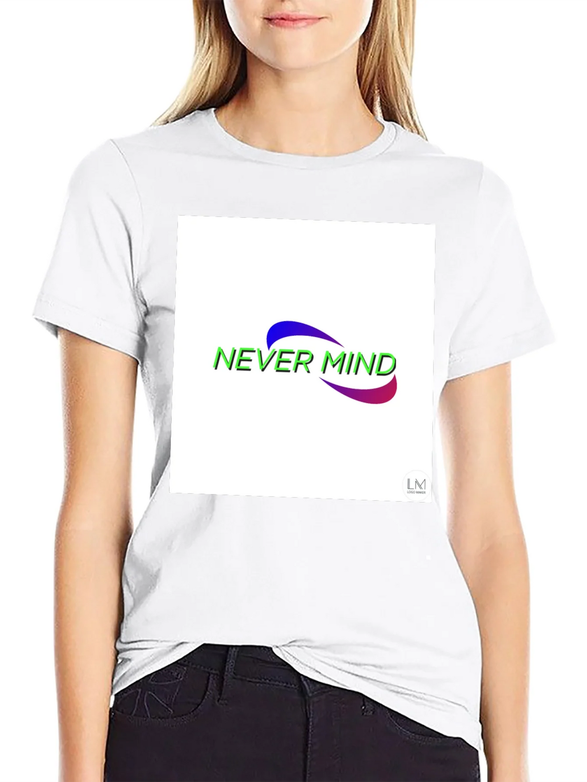 Never Mind Graphic Black T-Shirt product image 8